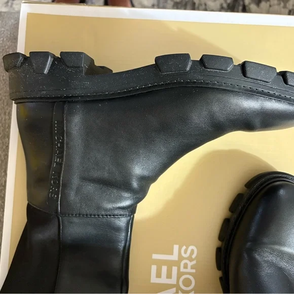 Michael Kors Ridley Black Leather Knee-High Boots - Picture 2 of 7